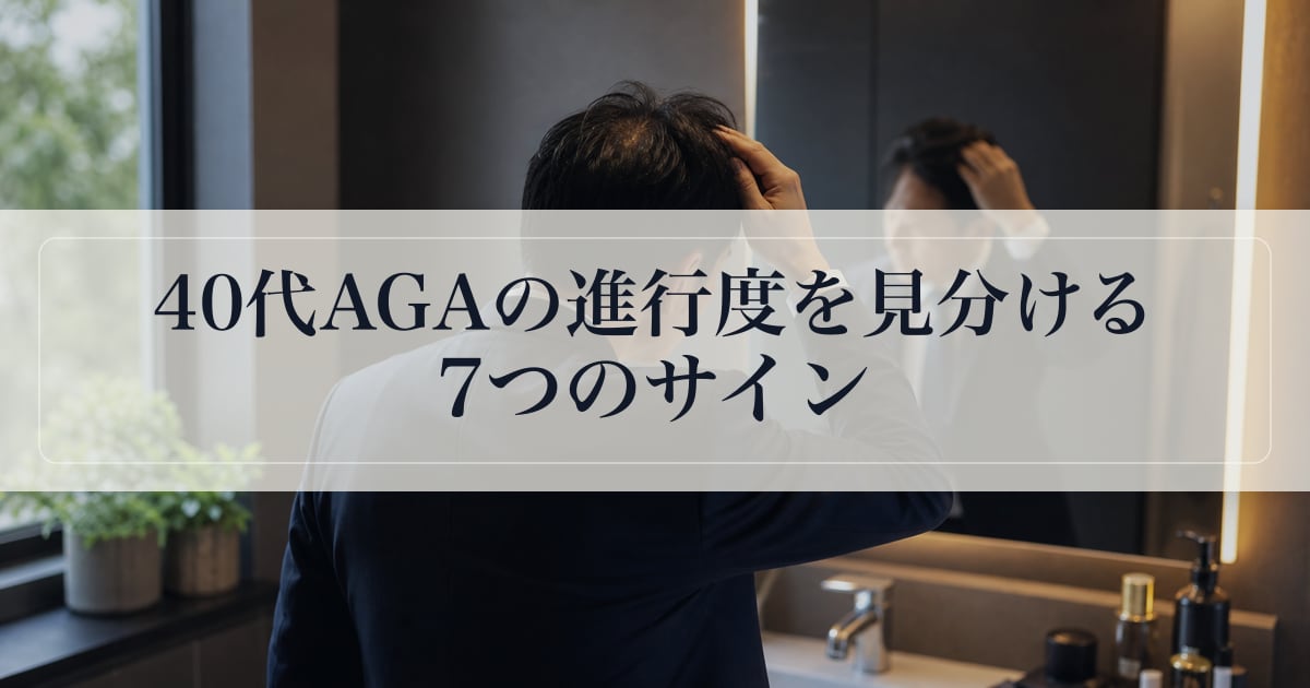 40代AGAの進行度を見分ける7つのサイン。