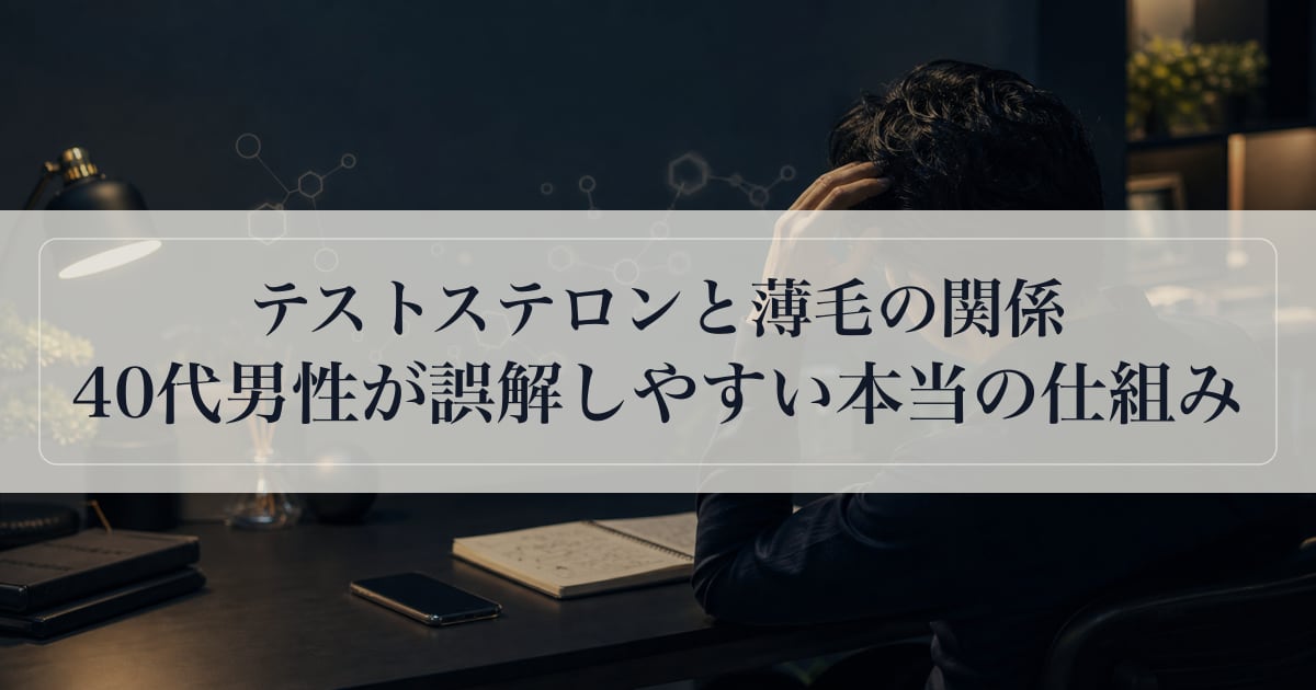 テストステロンと薄毛の関係｜40代男性が誤解しやすい本当の仕組み